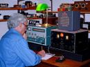 At the 80 Meter Station... Chuck AC7QN operates the old Heathkit Apache and the HQ-120X receiver.